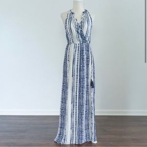 Knox Rose White and Blue Maxi Dress